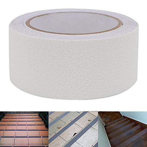ElgnAura Anti - Slip Safety Tape, hohe Traktion Grip Tape Nicht -Schlupfband für Treppen, Peva -Schleifsicherheitsstreifen 5 m / 16,4 Fuß Länge, 50 mm / 2 -Zoll -Breite (Weiß) von ElgnAura