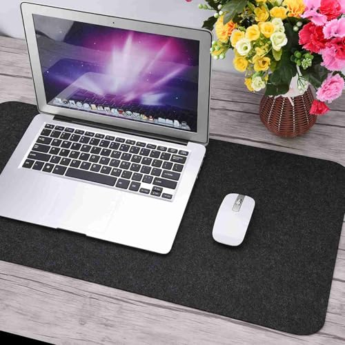 ElgnAura Non -Slip -Laptop -Pad, Tischmaus -Pad mit Anti -statischen Funktionen, 68x33cm Schreibtischmatte für Büro und Zuhause (Dunkelgrau) von ElgnAura