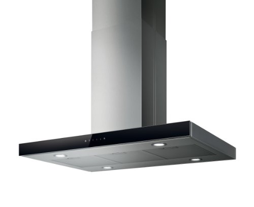 Elica Joy Inselhaube 90cm edelstahl / glas schwarz von Elica