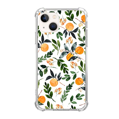 Elifi Edeal Citrus iPhone 14 Hülle, niedliche Orangenfrüchte Hülle für Mädchen Jungen Frauen Männer, einzigartige trendige TPU Bumper Cover Case für iPhone 14 von Elifi Edeal