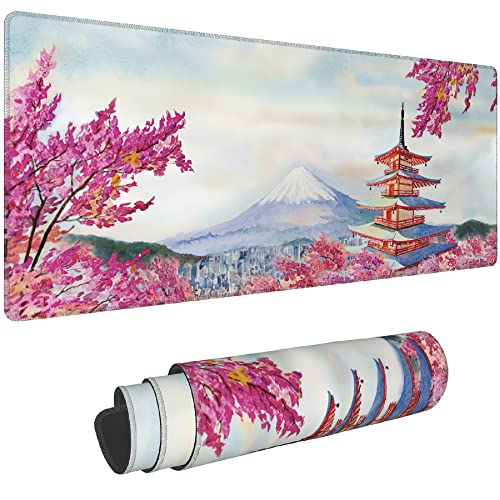 Elightvap Gaming-Mauspad, groß, japanische Kirschblüte, erweitertes Mauspad, rutschfeste Gummi-Schreibtischmatte, genähte Kanten, dekoratives Zubehör, geeignet für Zuhause, Büro, 90,2 x 39,9 cm Elightvap Gaming-Mauspad, groß, japanische Kirschblüte, erweitertes Mauspad, rutschfeste Gummi-Schreibtischmatte, genähte Kanten, dekoratives Zubehör, geeignet für Zuhause, Büro, 90,2 x 39,9 cm von Elightvap