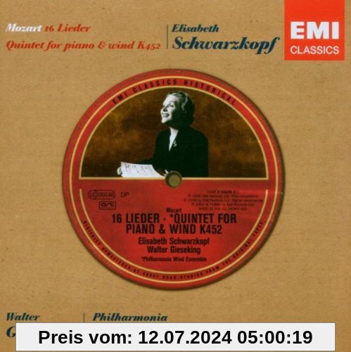 Lieder/Klavierquintett Kv 452 von Elisabeth Schwarzkopf