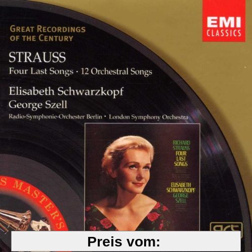 Strauss: 4 Letzte Liefer / 12 Orchesterlieder von Elisabeth Schwarzkopf