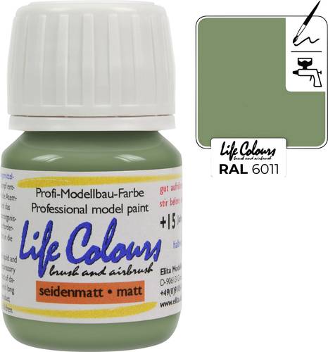 Elita LC006011-SM-015 Modellbau-Farbe Resedagrün 15ml von Elita