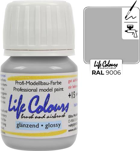 Elita LC009006-GL-015 Modellbau-Farbe Aluminium-Weiß 15ml von Elita