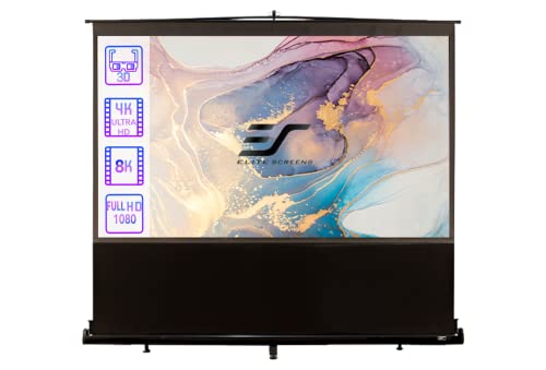 Elite Screens F135NWV ezCinema Series Leinwand (Diagonal 342,9 cm (135 Zoll), Höhe 205,7 cm (81 Zoll), Breite 274,3 cm (108 Zoll), Format 4:3) schwarz von Elite Screens