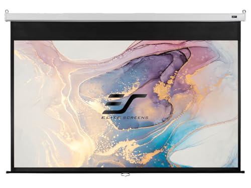 Elite Screens M100HSR-Pro Manual SRM Pro Series Leinwand (Diagonal 254 cm (100 Zoll), Höhe 124,5 cm (49 Zoll), Breite 221 cm (87 Zoll), Format 16:9) weiß von Elite Screens