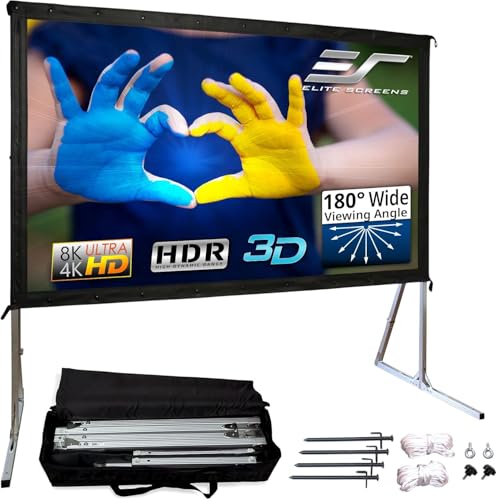 Elite Screens OMS100H2 Yardmaster 2" Gartenleinwand Cine Weiß von Elite Screens