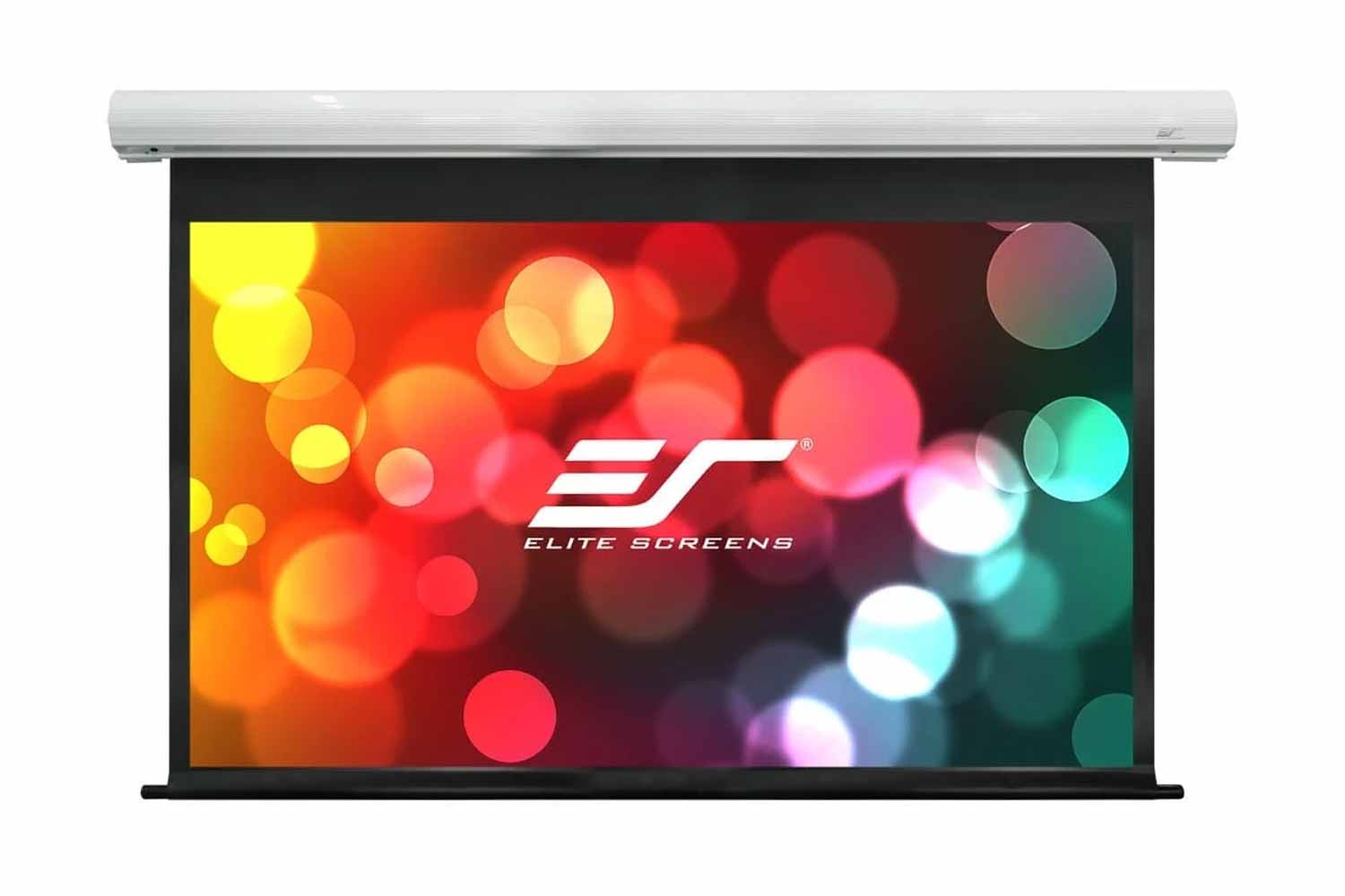 Motorleinwand Elite Screens Saker - MaxWhite - 203,7 x 114,5 16:9 Vorlauf 60 cm von Elite Screens