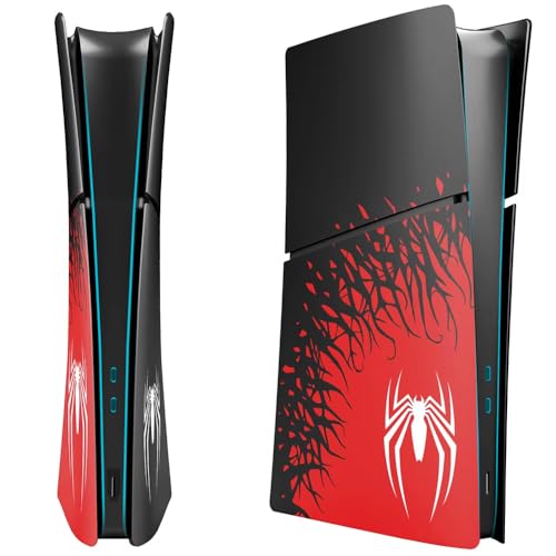 ElitePlay Spider PS5 Slim Digital Faceplates Cover Case Ersatzplatten Shell Spider Zubehör für Playstation 5 Slim Model Digital Edition von ElitePlay