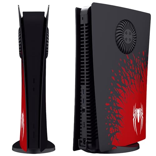Spider PS5 Frontplatte mit Kühlventilen Abdeckung Ersatzplatten Shell Zubehör für Playstation 5 Digital Edition von ElitePlay