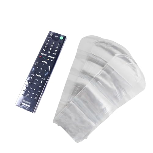 20 Stück Transparent PVC Schrumpffolie, Transparente Taschen für TV-Fernbedienungen, Universal Staubdicht und Wasserdicht Schutztasche Schrumpffolie 25 x 8cm von Elitecran