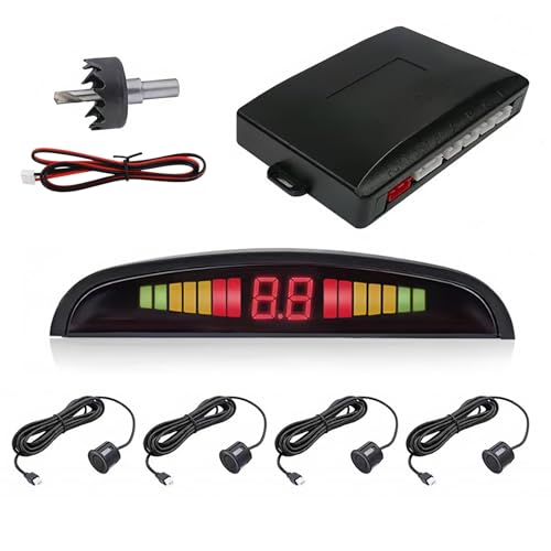 Einparkhilfe pdc Nachrüstsatz, 4 Hinten Sensoren Rückfahrhilfe Kfz Rückfahrwarner Universal mit LED Farb Display Einparksystem Parksensoren Rückwärtsparkhilfe Rückfahrradarsystem Einparkhilfe pdc Nachrüstsatz, 4 Hinten Sensoren Rückfahrhilfe Kfz Rückfahrwarner Universal mit LED Farb Display Einparksystem Parksensoren Rückwärtsparkhilfe Rückfahrradarsystem von Elitecran