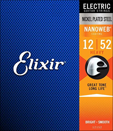 Elixir® Saiten E-Gitarrensaiten mit NANOWEB®Beschichtung, Heavy (.012-.052) von Elixir