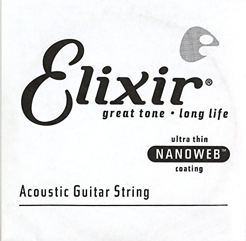 Elixir® Saiten Phosphor Bronze Akustikgitarre-Einzelsaite mit NANOWEB® Beschichtung (.045) von Elixir