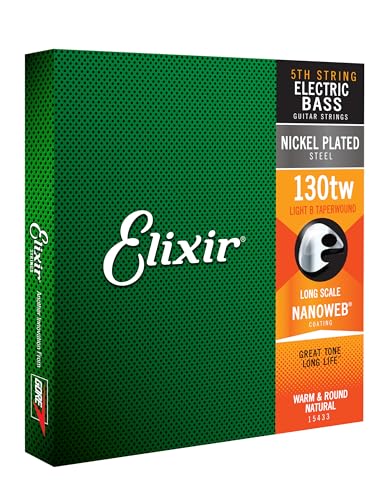 Elixir 15433 Electric Bass String Nanoweb Coating .130 Extra Long Scale Taperwound von Elixir