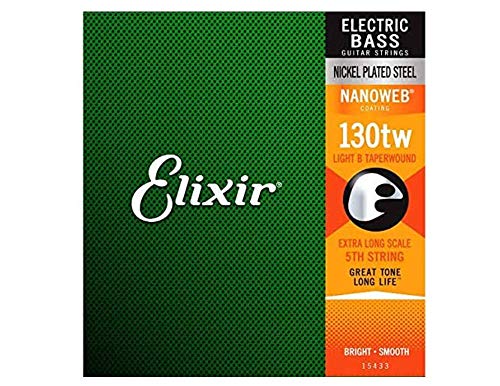 Elixir 15433 Electric Bass String Nanoweb Coating .130 Extra Long Scale Taperwound von Elixir