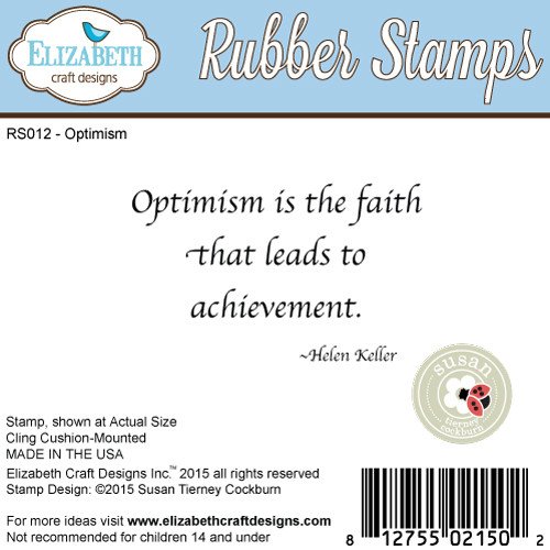 Gummistempel Optimismus, Rot von Elizabeth Craft Designs