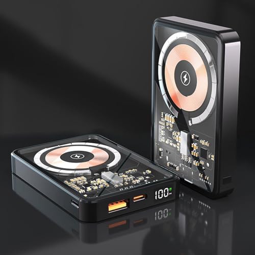 Magnetische Kabellose Powerbank 10000mAh Wireless Power Bank 22.5W Schnellladen Externer Akku Mit Mini Battery Pack Für Smartphones Tablets Und Kabellosen Kopfhörern Magnetische Kabellose Powerbank 10000mAh Wireless Power Bank 22.5W Schnellladen Externer Akku Mit Mini Battery Pack Für Smartphones Tablets Und Kabellosen Kopfhörern von Eljeczt