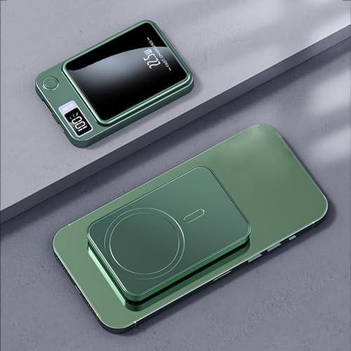 Magnetische Powerbank PD 20W Schnellladen Mit USB/Typ-C-Ausgang20000mAh Tragbares Ladegerät Unterstützt Schnellladung Mini Externer Akku Für Allen Mobiltelefonen Und Tablet-Serien,Green Magnetische Powerbank PD 20W Schnellladen Mit USB/Typ-C-Ausgang20000mAh Tragbares Ladegerät Unterstützt Schnellladung Mini Externer Akku Für Allen Mobiltelefonen Und Tablet-Serien,Green von Eljeczt