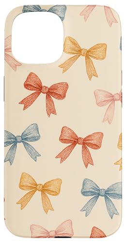 Buntes handgezeichnetes Schleifenmuster auf beige Hülle für iPhone 15 Buntes handgezeichnetes Schleifenmuster auf beige Hülle für iPhone 15 von Elk Phone Designs