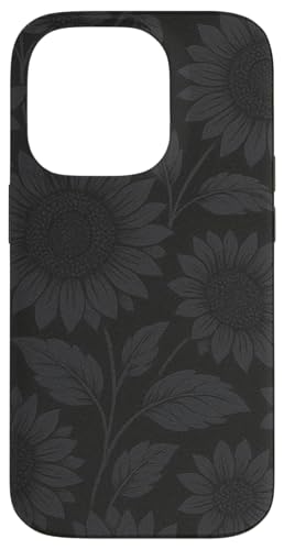 Dunkelgraues Sonnenblumenmuster auf schwarzem Hintergrund Hülle für iPhone 14 Pro Dunkelgraues Sonnenblumenmuster auf schwarzem Hintergrund Hülle für iPhone 14 Pro von Elk Phone Designs