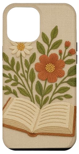 Gesticktes Blumenbuch Cottagecore Hülle für iPhone 12 Pro Max von Elk Phone Designs