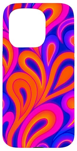 Groovy Paisley Retro Muster 70er Jahre Y2K Handyhülle Hülle für iPhone 15 Pro von Elk Phone Designs