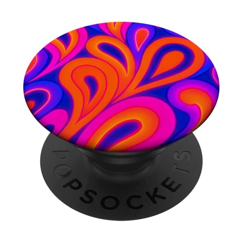 Groovy Paisley Retro Muster 70er Jahre Y2K Handyhülle PopSockets Klebender PopGrip von Elk Phone Designs