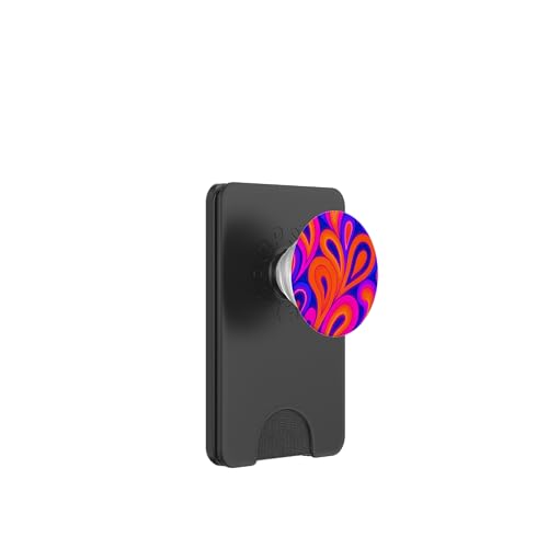 Groovy Paisley Retro Muster 70er Jahre Y2K Handyhülle PopSockets PopWallet für MagSafe von Elk Phone Designs