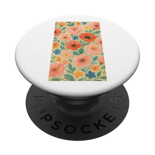 Ölgemaltes Aquarell-Blumenmuster in sanften Pastellkreiden PopSockets Klebender PopGrip Ölgemaltes Aquarell-Blumenmuster in sanften Pastellkreiden PopSockets Klebender PopGrip von Elk Phone Designs