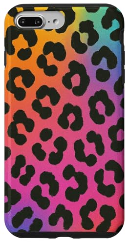 Regenbogen-Geparden-Leopardenmuster, lebendiges Tiermuster Hülle für iPhone 7 Plus/8 Plus von Elk Phone Designs
