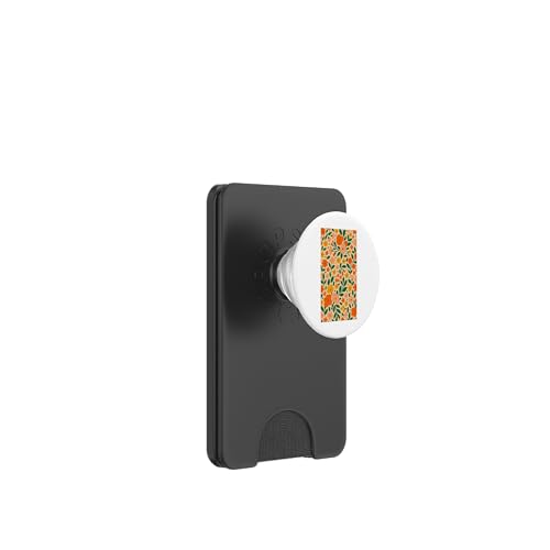 Retro-Blumenmuster in kräftigen Orange- und Rosatönen PopSockets PopWallet für MagSafe Retro-Blumenmuster in kräftigen Orange- und Rosatönen PopSockets PopWallet für MagSafe von Elk Phone Designs