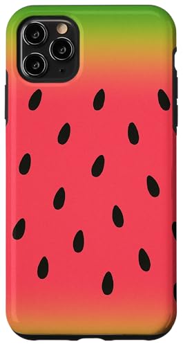 Wassermelone Farbverlauf Obst Streifen Sommer Hülle für iPhone 11 Pro Max von Elk Phone Designs