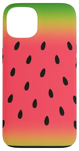 Wassermelone Farbverlauf Obst Streifen Sommer Hülle für iPhone 13 von Elk Phone Designs