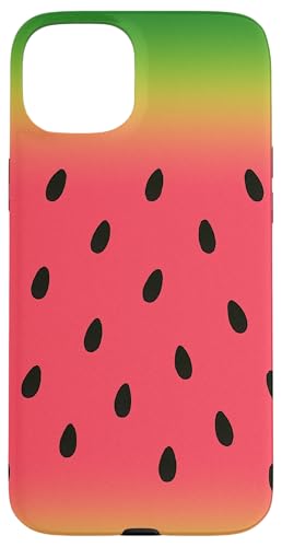 Wassermelone Farbverlauf Obst Streifen Sommer Hülle für iPhone 15 Plus von Elk Phone Designs