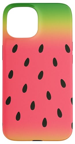 Wassermelone Farbverlauf Obst Streifen Sommer Hülle für iPhone 15 von Elk Phone Designs