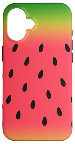 Wassermelone Farbverlauf Obst Streifen Sommer Hülle für iPhone 16 von Elk Phone Designs