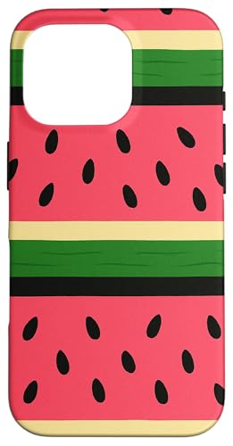 Wassermelone Streifen Rosa Grün Schwarz Sommer Obst Kunst Hülle für iPhone 16 Pro Wassermelone Streifen Rosa Grün Schwarz Sommer Obst Kunst Hülle für iPhone 16 Pro von Elk Phone Designs