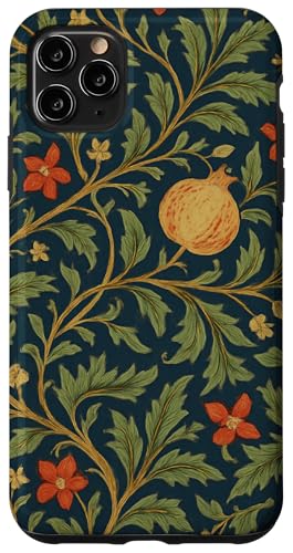 William Morris Stil Granatapfel Botanisches Muster Hülle für iPhone 11 Pro Max von Elk Phone Designs