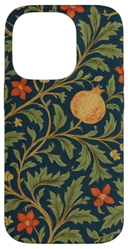 William Morris Stil Granatapfel Botanisches Muster Hülle für iPhone 14 Pro von Elk Phone Designs