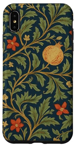 William Morris Stil Granatapfel Botanisches Muster Hülle für iPhone XS Max von Elk Phone Designs