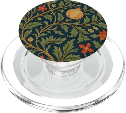 William Morris Stil Granatapfel Botanisches Muster PopSockets PopGrip für MagSafe von Elk Phone Designs