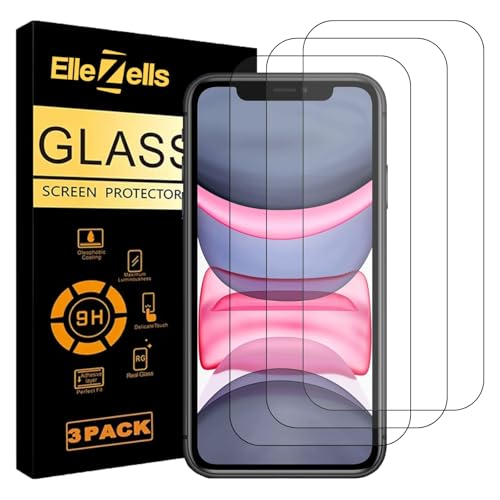 Elle Zells 3 Stück Panzer Schutz Glas für iPhone 11 / XR (6.1") | 9H Härte Schutzfolie, Ultra-Klar Displayschutzfolie, Anti-Kratzer von Elle Zells
