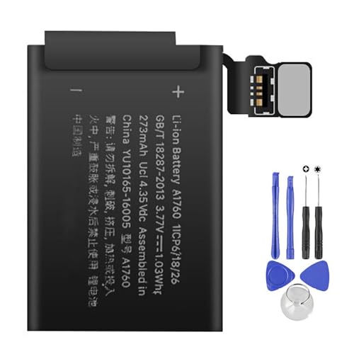 Akku kompatibel mit Apple Watch 38 mm Serie 2 Generation 273 mAh Iwatch A1760 von Ellenne