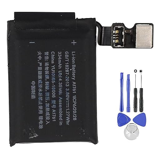 Akku kompatibel mit Apple Watch Serie 2 Generation 42 mm Iwatch A1761 334 mAh von Ellenne