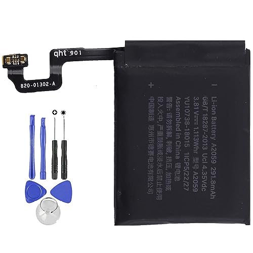 Akku kompatibel mit Apple Watch Serie 4 Generation 44 mm Iwatch A2059 291 mAh von Ellenne