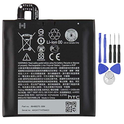 Akku kompatibel mit HTC U Play B2PZM100 Hohe Kapazität 2435 mAh inklusive Demontage-Set von Ellenne