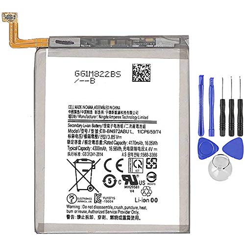 Akku kompatibel mit Samsung Galaxy Note 10+ Plus N975 EB-BN972ABU 4300 MAH inkl. Demontage-Set von Ellenne