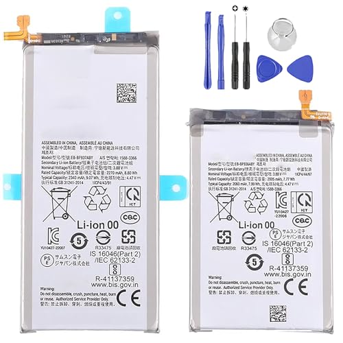 Akku kompatibel mit Samsung Z Fold 4 EB-BF936 + EB-BF937 (beide) SM-F936B + Schraubendreher-Set von Ellenne